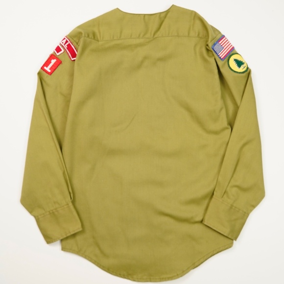 Vintage 70's Boy Scouts of America long sleeve Shirt size 12 Vestal NY - Picture 2 of 10